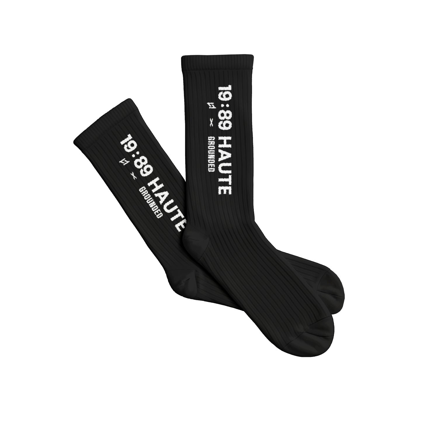 Black Ribbed Socks