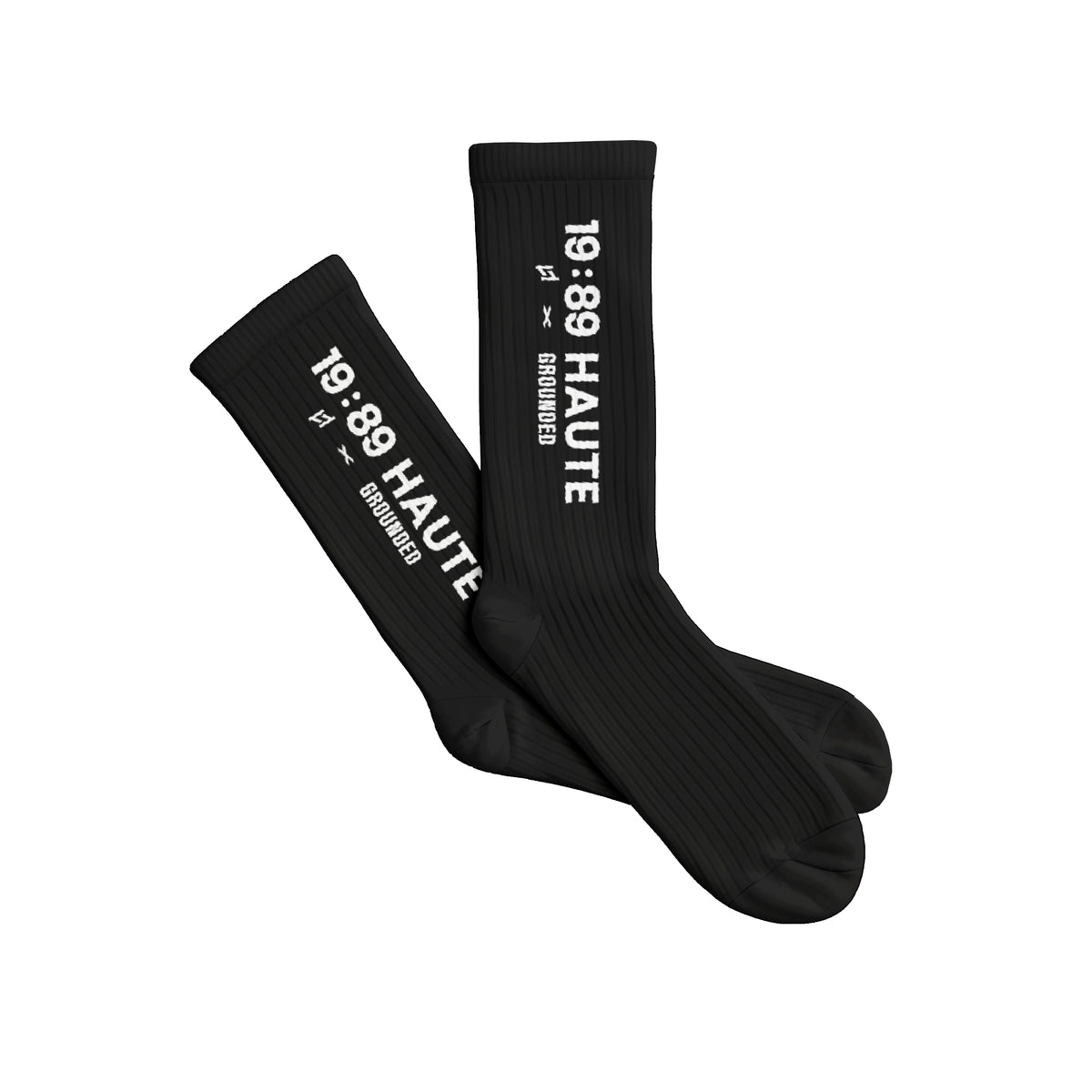 Black Ribbed Socks